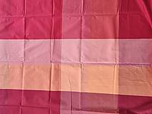 Úžitkový textil - Posteľné obliečky LUX  140 x 200 CM/ 70 x 90 cm Kárované červeno oranžovo ružové - 13216660_
