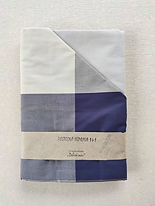 Úžitkový textil - Posteľné obliečky LUX  140 x 200 CM/ 70 x 90 cm Kárované šedou modré - 13216669_