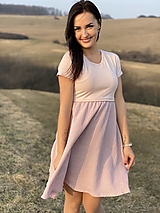 Šaty - Mušelínové šaty na dojčenie - pink basic - 13216023_