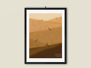Grafika - Art Print-Plagát| Postavy v púšti - 13218307_