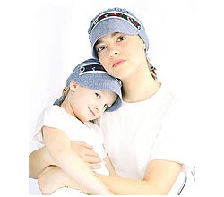 Detské čiapky - Letné čepce mama & dcéra - 13218201_