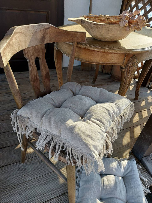 Úžitkový textil - Ľanový podsedák Rustical - 13218265_