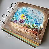 Papiernictvo - Maľovaný Scrapbooking album 30x30 cm - 13220410_