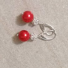 Náušnice - Náušnice červené perly - 13220526_