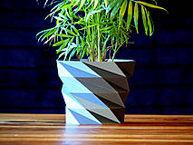 Nádoby - 3D tlačený kvetináč „Lola“ / ekologický / biologicky odbúrateľný / geometrický moderný dizajn / low poly - 13222478_