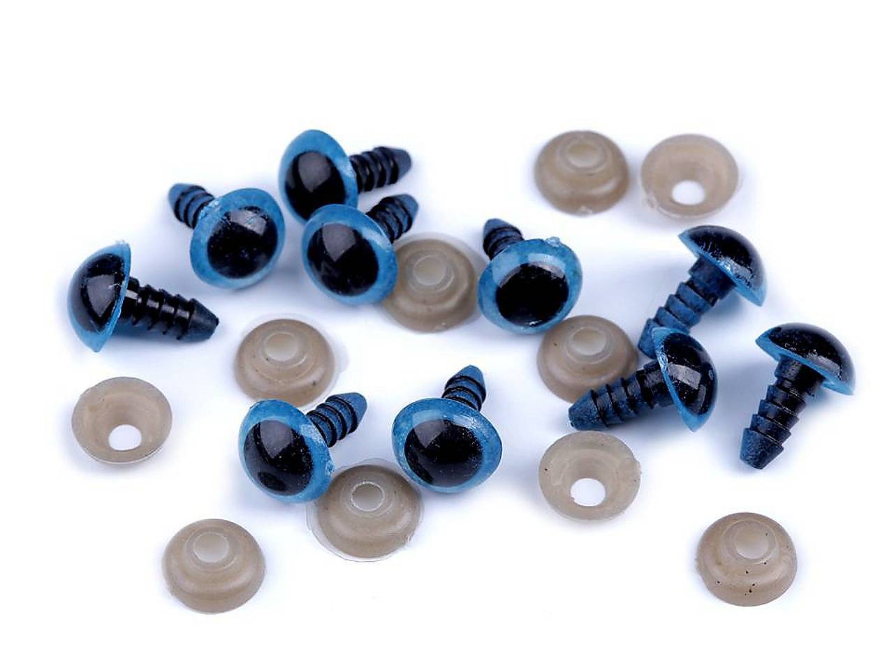 Bezpečnostné oči, 10 mm, cena za 1 pár (modrá)