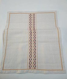Úžitkový textil - Ručne vyšívaný obrus - behúň A10 hrachovinka obdĺžnik 115x50cm - 13223618_
