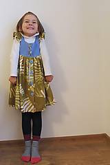 Detské oblečenie - Dievčenské šaty s háčkovaným živôtikom (Nezábudka) - 13226377_