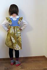 Detské oblečenie - Dievčenské šaty s háčkovaným živôtikom (Nezábudka) - 13226378_