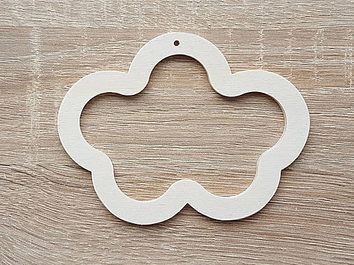 Drevený výrez obláčik 8,5x11,5cm