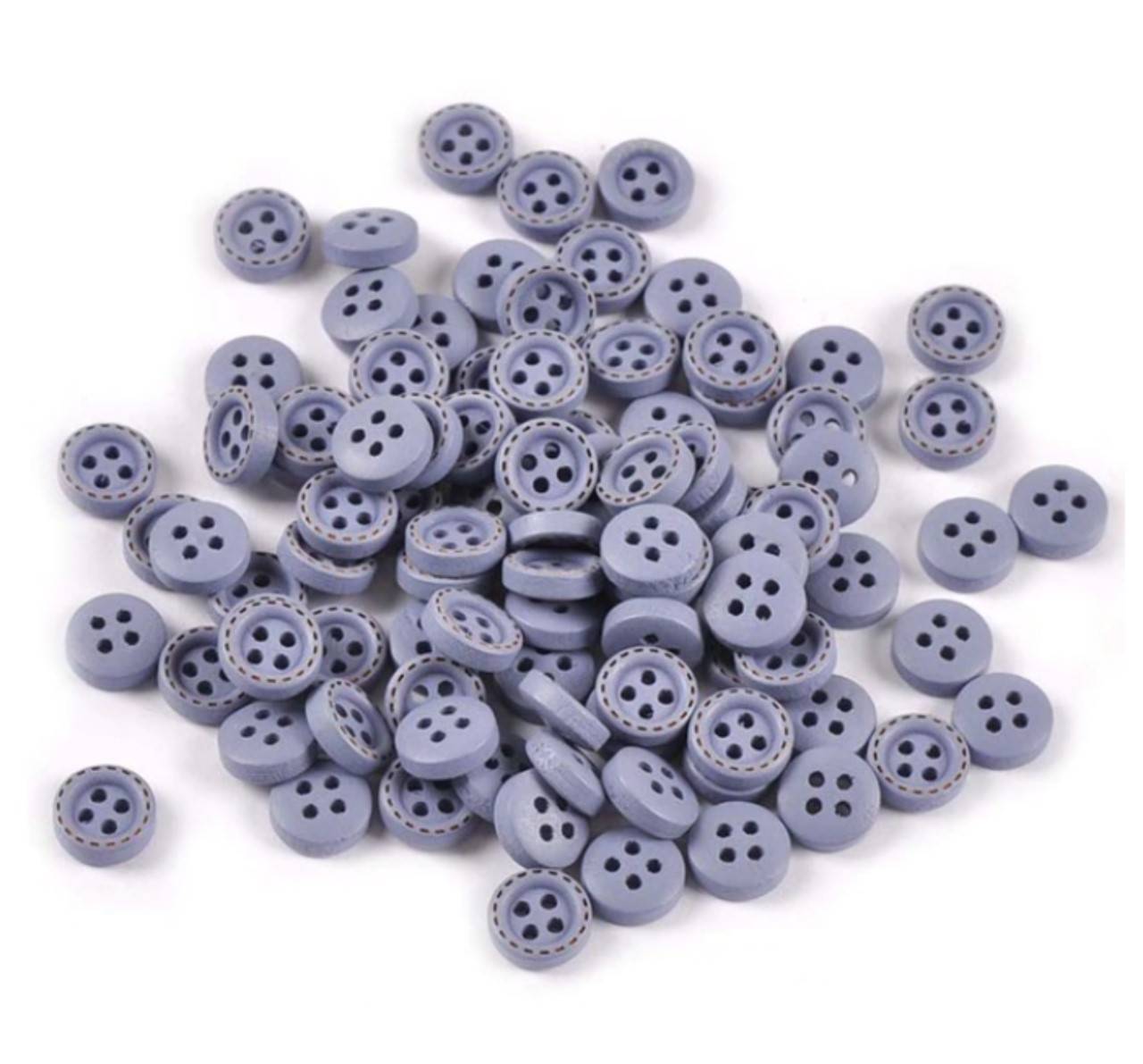 G109 Gombíček drevený mini 10 mm  (Modro fialová)