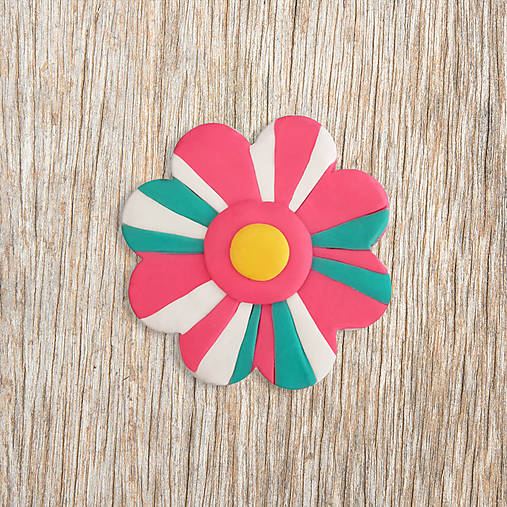 Magnetky - Hravý kvet magnet (veselý) - 13229351_