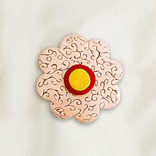 Brošne - Hravý kvet brošňa - ornamentový - 13229305_
