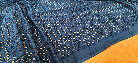 Textil - Madeira - Tmavo modrá- cena za 10 centimetrov - 13231116_