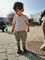 Detské oblečenie - Mušelínová košieľka pre deti Vrabček (krátky rukáv) - 13231773_