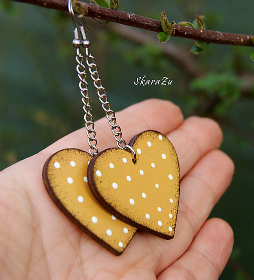  - Long heart dots // Amber - 13231674_