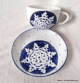 Nádoby - porcelánová šálka Snehová vločka (250ml) - 13234219_