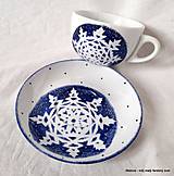 Nádoby - porcelánová šálka Snehová vločka (250ml) - 13234220_