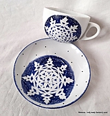 Nádoby - porcelánová šálka Snehová vločka (250ml) - 13234221_