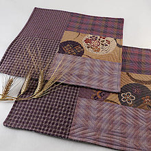 Úžitkový textil - Prestieranie z japonských látok - tmavé (fialové) - 13237304_