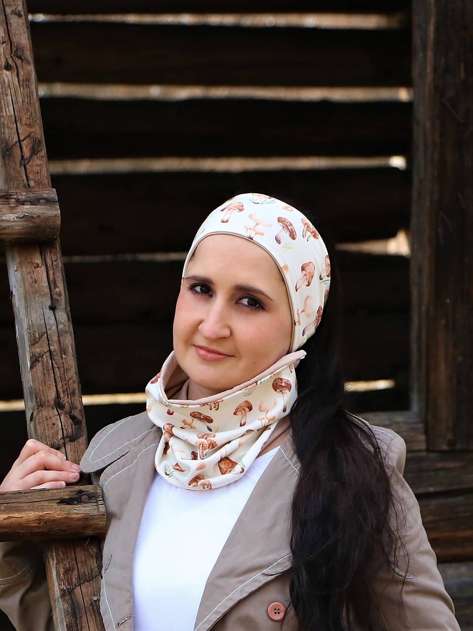 Úpletová čelenka hríbiky