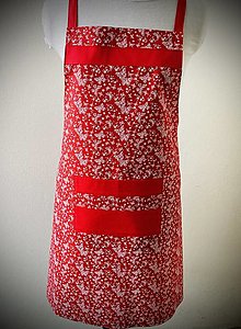 Úžitkový textil - Zastera - červene motýle - 13237841_