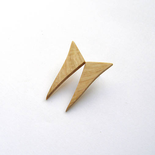 Náušnice - Drevené náušnice napichovacie - lieskové - 13236792_