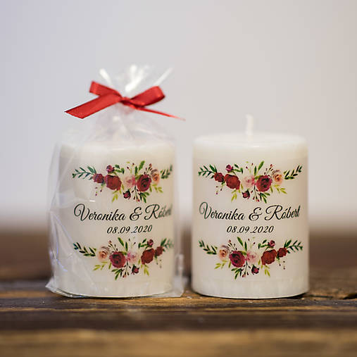 Menovka alebo darček pre svadobčanov - Sviečka - Vzor č.89