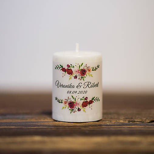 Menovka alebo darček pre svadobčanov - Sviečka - Vzor č.89