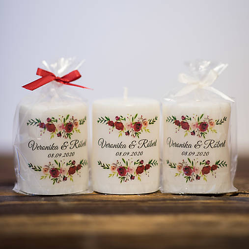 Menovka alebo darček pre svadobčanov - Sviečka - Vzor č.89