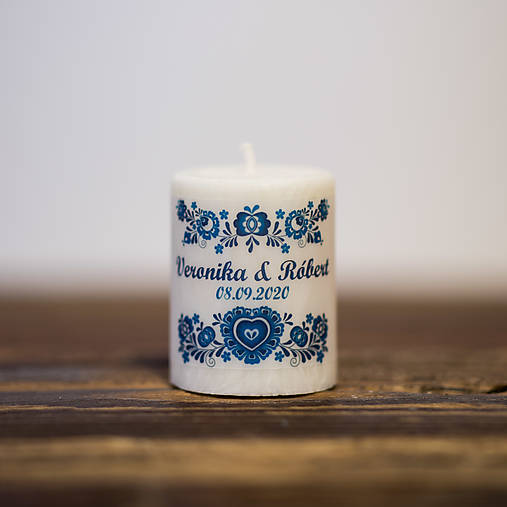 Menovka alebo darček pre svadobčanov - Sviečka - Vzor č.79