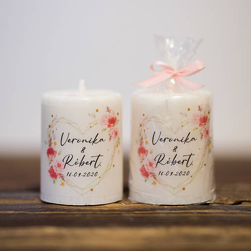 Menovka alebo darček pre svadobčanov - Sviečka - Vzor č.92