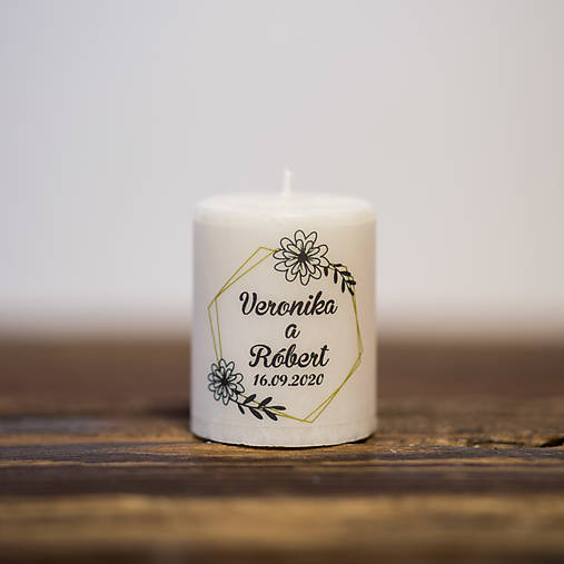 Menovka alebo darček pre svadobčanov - Sviečka - Vzor č.93