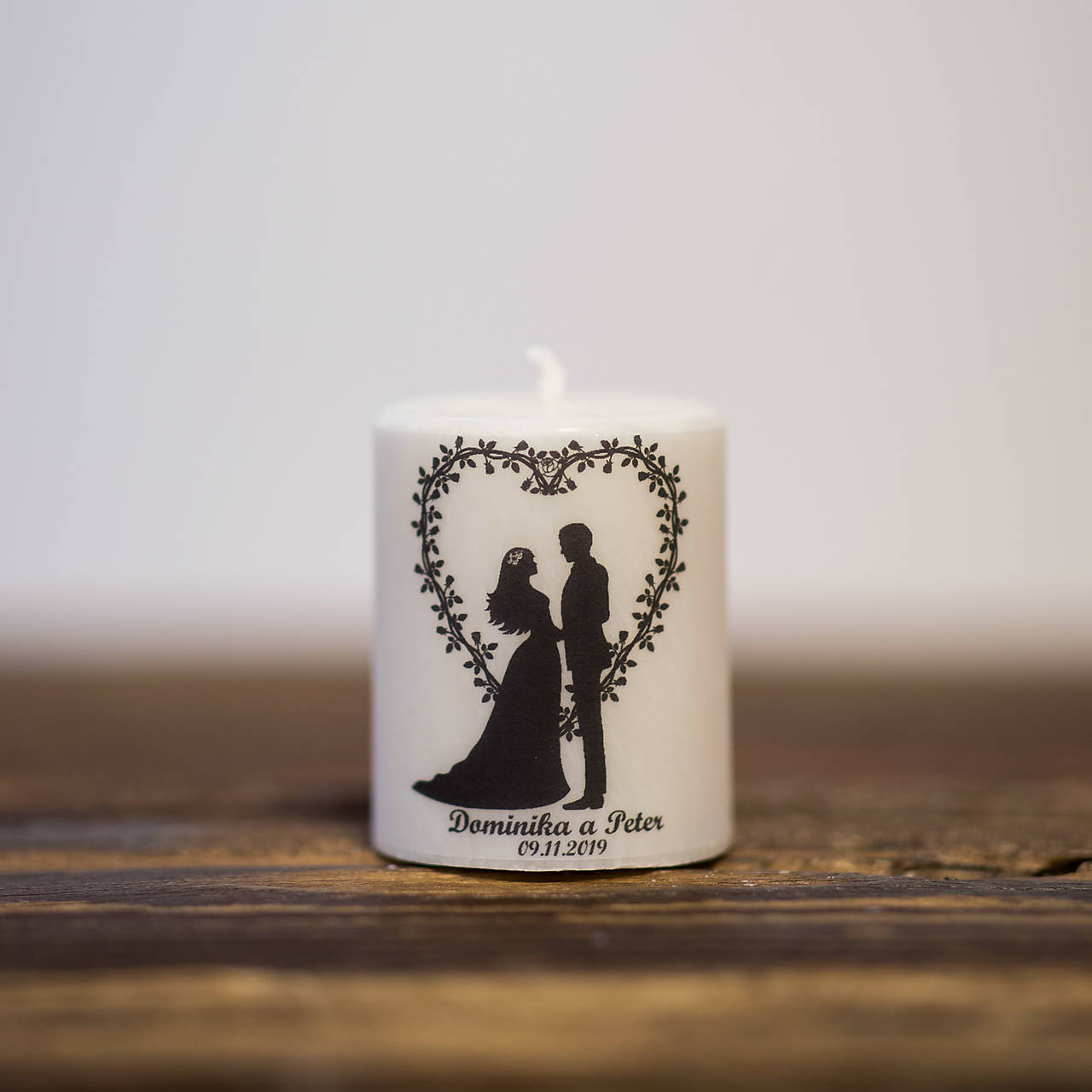 Menovka alebo darček pre svadobčanov - Sviečka - Vzor č.78