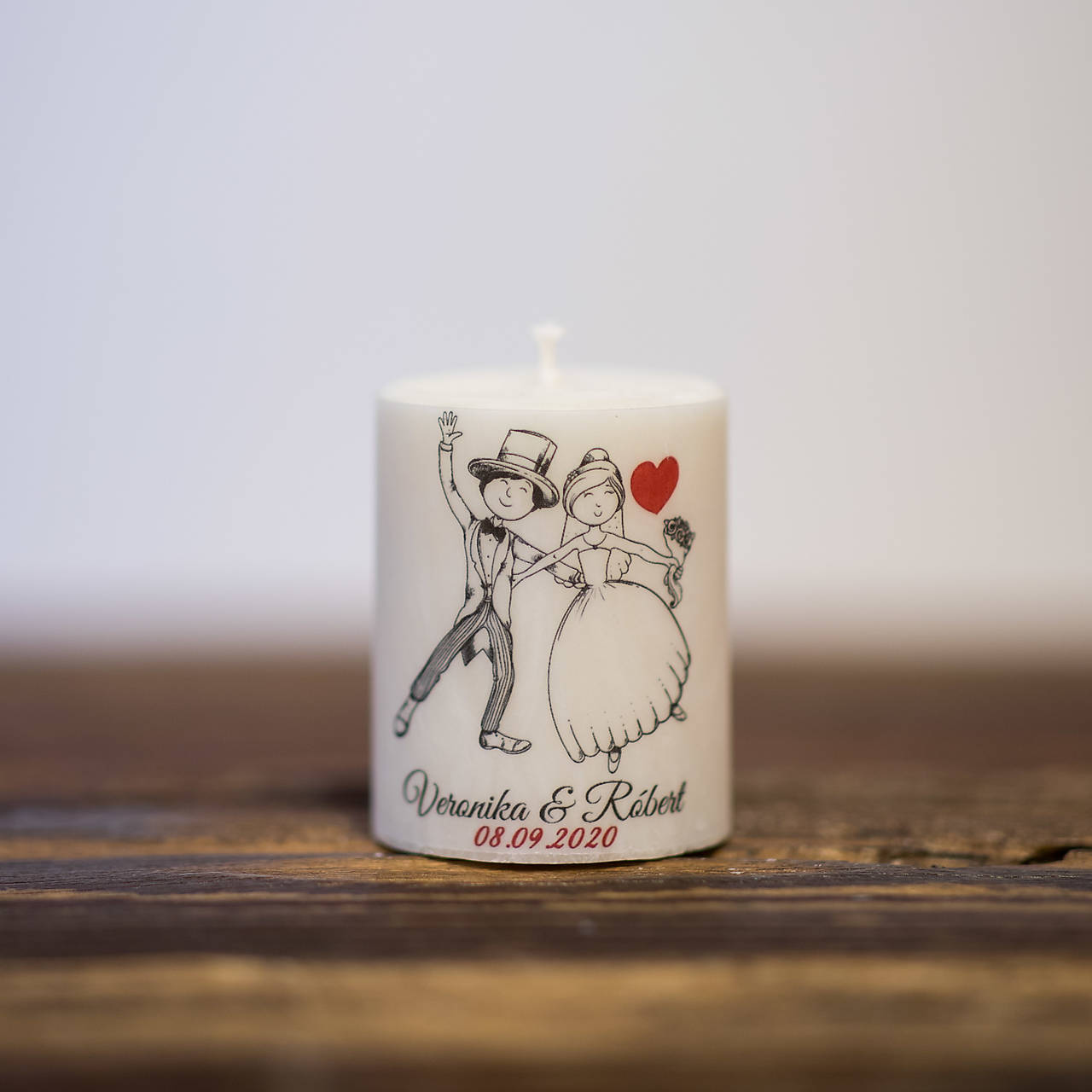 Menovka alebo darček pre svadobčanov - Sviečka - Vzor č.86