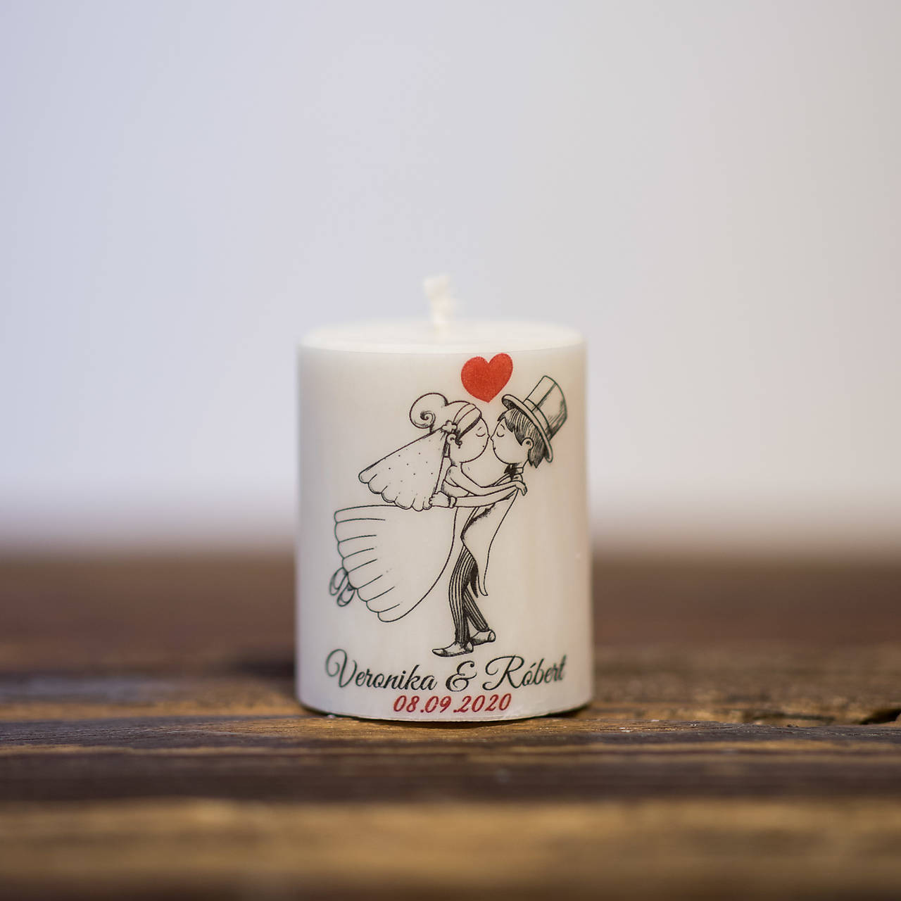 Menovka alebo darček pre svadobčanov - Sviečka - Vzor č.84