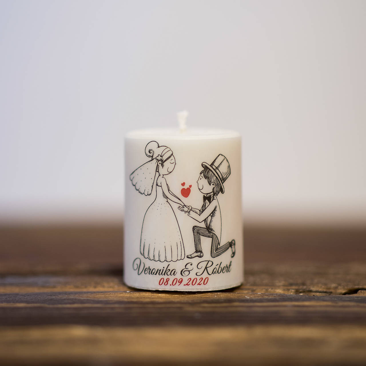 Menovka alebo darček pre svadobčanov - Sviečka - Vzor č.85