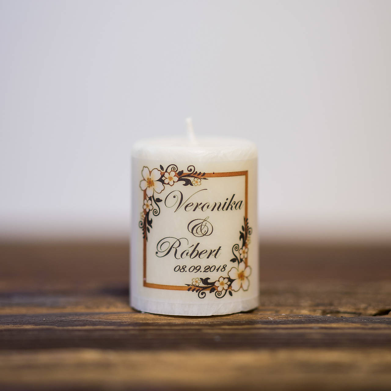 Menovka alebo darček pre svadobčanov - Sviečka - Vzor č.20