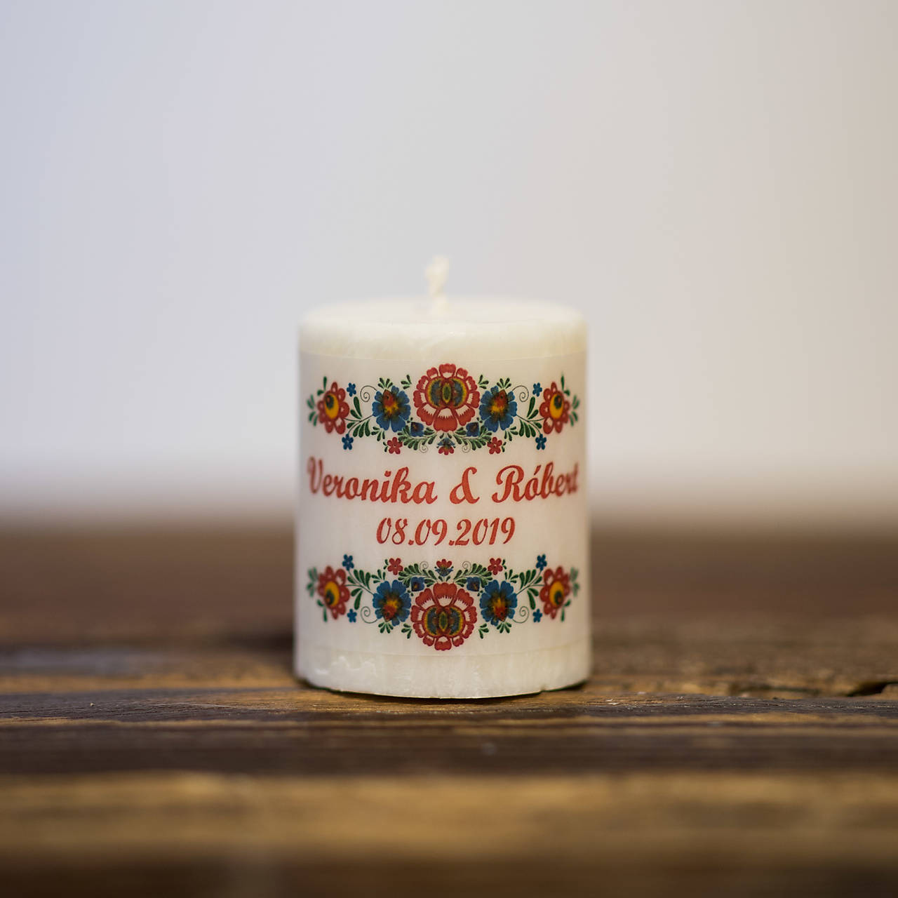 Menovka alebo darček pre svadobčanov - Sviečka - Vzor č.16