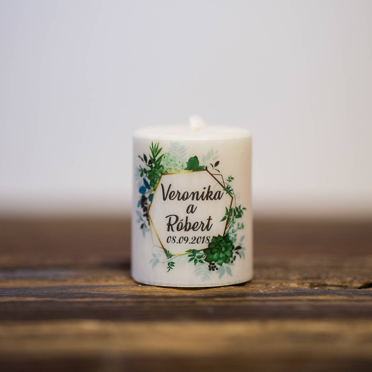 Menovka alebo darček pre svadobčanov - Sviečka - Vzor č.76