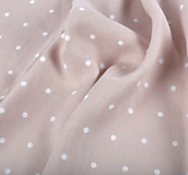 Textil - 100 % predpraný vyzrážaný ľan bodky na svetloružovej - 13238629_