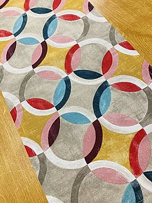 Úžitkový textil - Štóla -  farebné kruhy - 13241842_