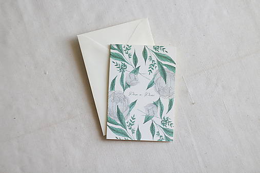 Papiernictvo - Svadobná pohľadnica Pán a Pani | akvarelová ilustrácia - 13238727_