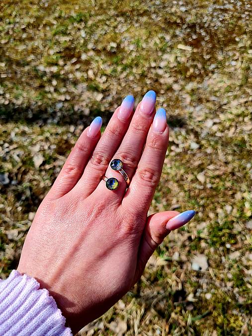 Duo Swarovski Element v ružovom zlate