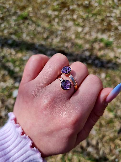 Duo Swarovski Element v pozlátenom striebre