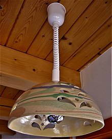 Svietidlá - Visiaca lampa Obraz hladiny - 13241862_