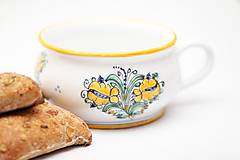 Nádoby - Starodávna miska na polievku s habánskym dekórom - 13244406_