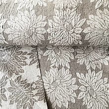 Textil - OBOJSTRANNÝ 100 % predpraný mäkčený ľan chryzantémy - 13243140_