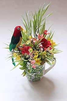 Dekorácie - Dekorácia papagáj - 13243275_