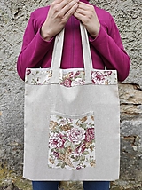 Textilná taška s kvetinovým motívom